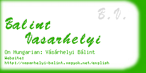 balint vasarhelyi business card